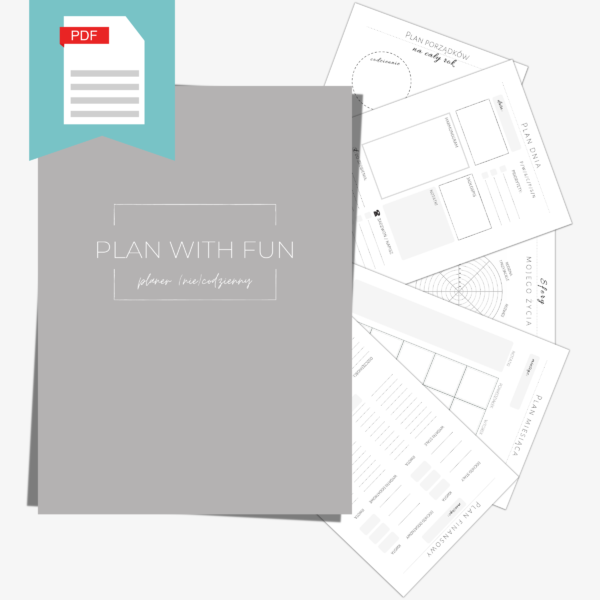 PLAN WITH FUN – planer niedatowany do druku