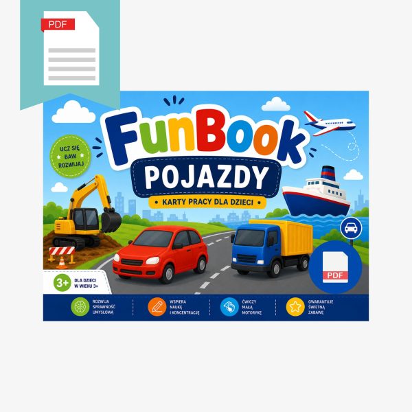 FUNBOOK POJAZDY – książeczka do druku